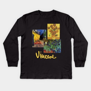 Vincent van Gogh Fine Art Kids Long Sleeve T-Shirt